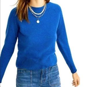 Madewell (Re)sponsible Cashmere Roll-Trim Pullover Sweater - Blue